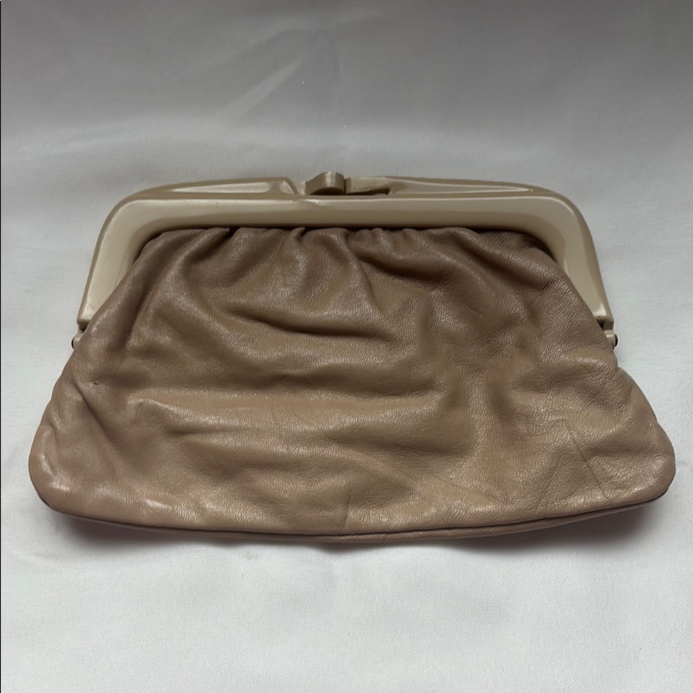 Elegant Tan Clutch Bag GUC